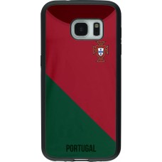 Coque Samsung Galaxy S7 - Silicone rigide noir Maillot de football Portugal 2022