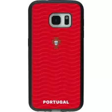 Samsung Galaxy S7 Case Hülle - Silikon schwarz Portugal 2026 personalisierbares Fussballtrikot