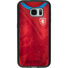 Samsung Galaxy S7 Case Hülle - Silikon schwarz Tschechische Republik personalisierbares Fussballtrikot