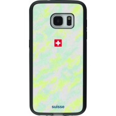 Coque Samsung Galaxy S7 - Silicone rigide noir Maillot de football Suisse Away 2026 personnalisable