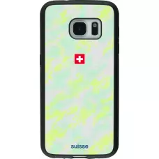 Samsung Galaxy S7 Case Hülle - Silikon schwarz Schweiz Away 2026 personalisierbares Fussballtrikot