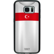 Coque Samsung Galaxy S7 - Silicone rigide noir Maillot de football Turquie personnalisable