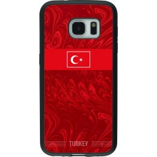 Coque Samsung Galaxy S7 - Silicone rigide noir Maillot de football Turquie 2026 personnalisable