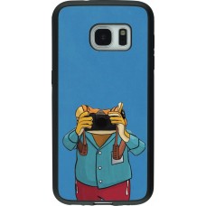 Coque Samsung Galaxy S7 - Silicone rigide noir Frog with camera DTMF