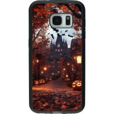 Coque Samsung Galaxy S7 - Silicone rigide noir Halloween 2025 Haunted house