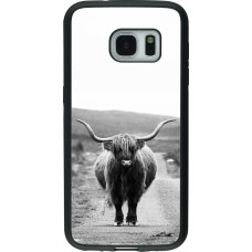 Coque Samsung Galaxy S7 - Silicone rigide noir Highland cattle
