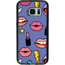 Samsung Galaxy S7 Case Hülle - Silikon schwarz Lips and lipgloss