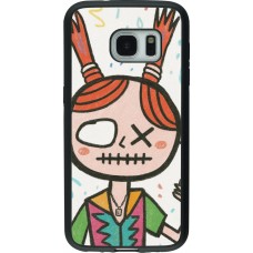 Coque Samsung Galaxy S7 - Silicone rigide noir Little Girl Sketch