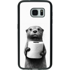 Coque Samsung Galaxy S7 - Silicone rigide noir Loutre papier de toilette