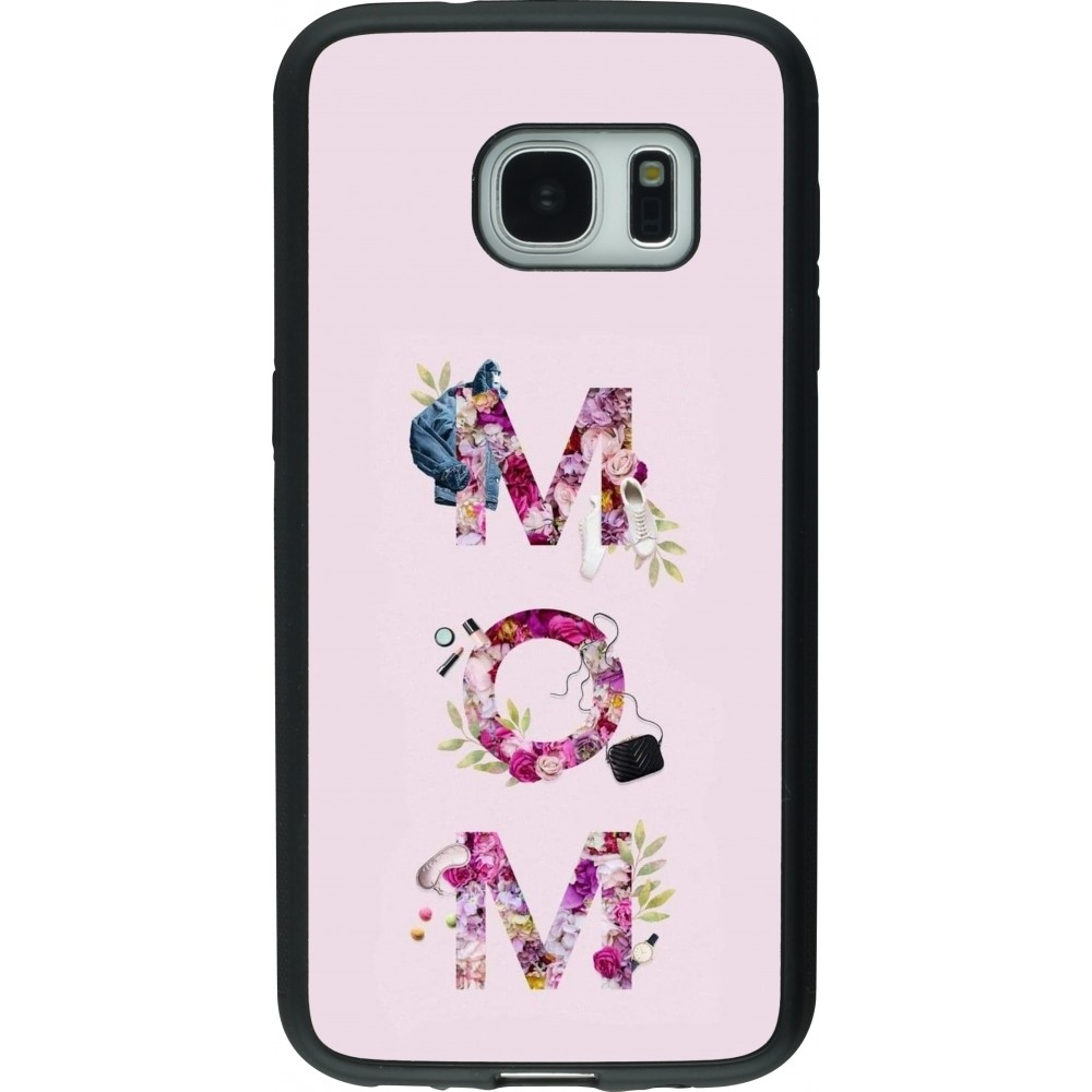 Samsung Galaxy S7 Case Hülle - Silikon schwarz Mom 2024 girly mom