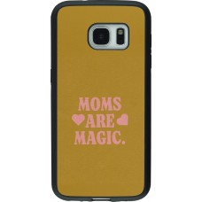 Coque Samsung Galaxy S7 - Silicone rigide noir Mom 2026 Are Magic