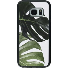 Coque Samsung Galaxy S7 - Silicone rigide noir Monstera Plant