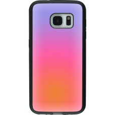Samsung Galaxy S7 Case Hülle - Silikon schwarz Orange Pink Blue Gradient