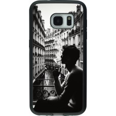 Samsung Galaxy S7 Case Hülle - Silikon schwarz Parisian Smoker
