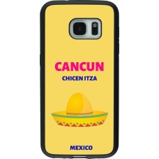 Samsung Galaxy S7 Case Hülle - Silikon schwarz Pop Summer Destination Cancun