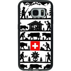 Coque Samsung Galaxy S7 - Silicone rigide noir Poya Suisse 1