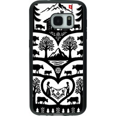 Coque Samsung Galaxy S7 - Silicone rigide noir Poya Suisse 2