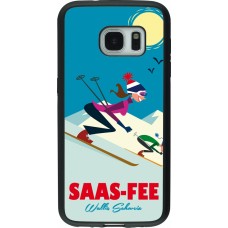 Samsung Galaxy S7 Case Hülle - Silikon schwarz Saas-Fee Ski Downhill