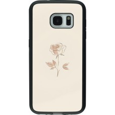 Coque Samsung Galaxy S7 - Silicone rigide noir Sable Rose Minimaliste