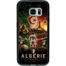 Coque Samsung Galaxy S7 - Silicone rigide noir Football Algérie splash 2026