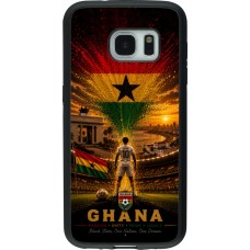 Coque Samsung Galaxy S7 - Silicone rigide noir Football Ghana splash 2026