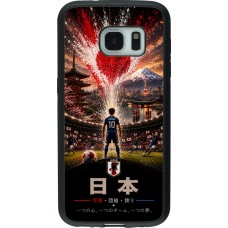 Coque Samsung Galaxy S7 - Silicone rigide noir Football Japon splash 2026