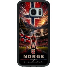 Coque Samsung Galaxy S7 - Silicone rigide noir Football Norvège splash 2026