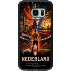 Coque Samsung Galaxy S7 - Silicone rigide noir Football Pays-Bas splash 2026