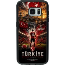 Coque Samsung Galaxy S7 - Silicone rigide noir Football Turquie splash 2026