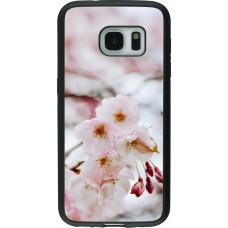 Coque Samsung Galaxy S7 - Silicone rigide noir Cherry tree 2026
