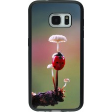 Samsung Galaxy S7 Case Hülle - Silikon schwarz Ladybird on a mushroom Spring 2026