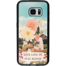 Coque Samsung Galaxy S7 - Silicone rigide noir Live life in full moon 2026