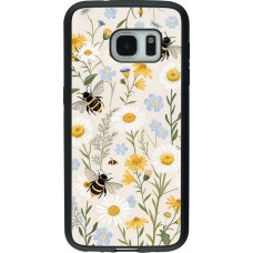Samsung Galaxy S7 Case Hülle - Silikon schwarz Pattern bees 2026