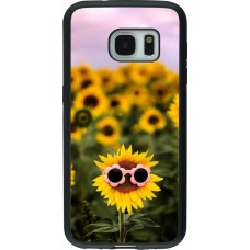 Coque Samsung Galaxy S7 - Silicone rigide noir Sunflower with glasses Spring 2026