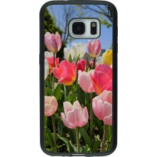 Coque Samsung Galaxy S7 - Silicone rigide noir Tulips 2026