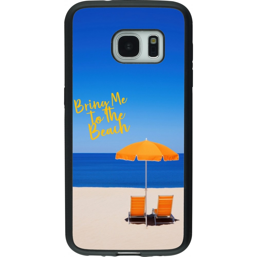 Samsung Galaxy S7 Case Hülle - Silikon schwarz Summer 2025 Bring me to the beach