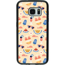 Coque Samsung Galaxy S7 - Silicone rigide noir Pattern Summer 2026