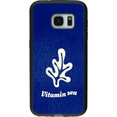 Coque Samsung Galaxy S7 - Silicone rigide noir Vitamin sea Summer 2026
