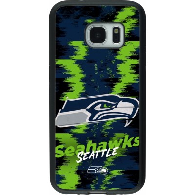 Samsung Galaxy S7 Case Hülle - Silikon schwarz Super Bowl 26 Seattle 2