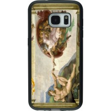 Coque Samsung Galaxy S7 - Silicone rigide noir Tableau art - La Création d’Adam - Michel-Ange