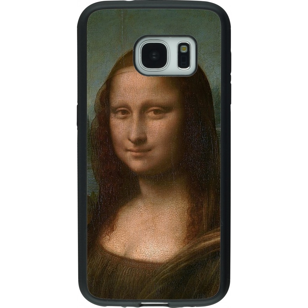 Coque Samsung Galaxy S7 - Silicone rigide noir Tableau art - La Joconde - Léonard de Vinci