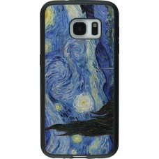 Coque Samsung Galaxy S7 - Silicone rigide noir Tableau art - La Nuit étoilée - Van Gogh