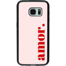 Samsung Galaxy S7 Case Hülle - Silikon schwarz Valentine 2024 amor