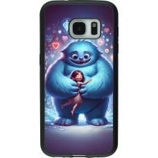 Samsung Galaxy S7 Case Hülle - Silikon schwarz Valentin 2024 Flauschige Liebe