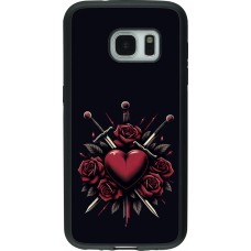 Coque Samsung Galaxy S7 - Silicone rigide noir Valentine 2024 gothic love
