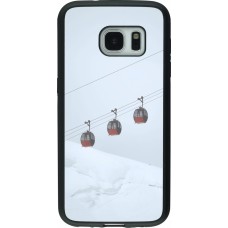 Samsung Galaxy S7 Case Hülle - Silikon schwarz Winter 22 ski lift