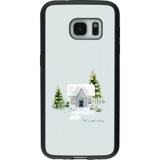 Coque Samsung Galaxy S7 - Silicone rigide noir Winter 25 Cosy House