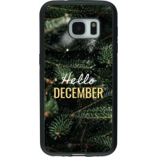 Coque Samsung Galaxy S7 - Silicone rigide noir Winter 25 Winter hello december