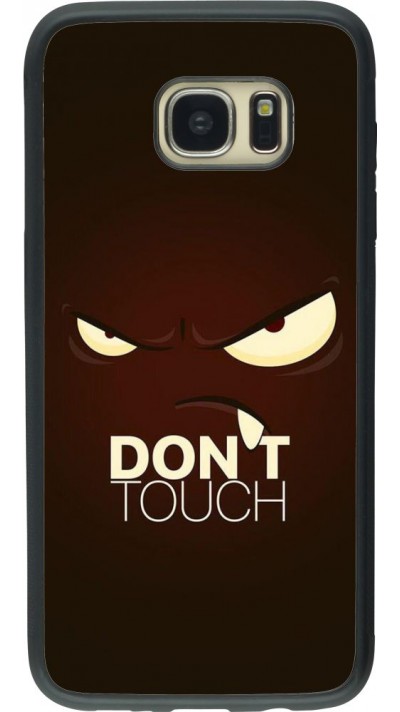Coque Samsung Galaxy S7 edge - Silicone rigide noir Angry Dont Touch