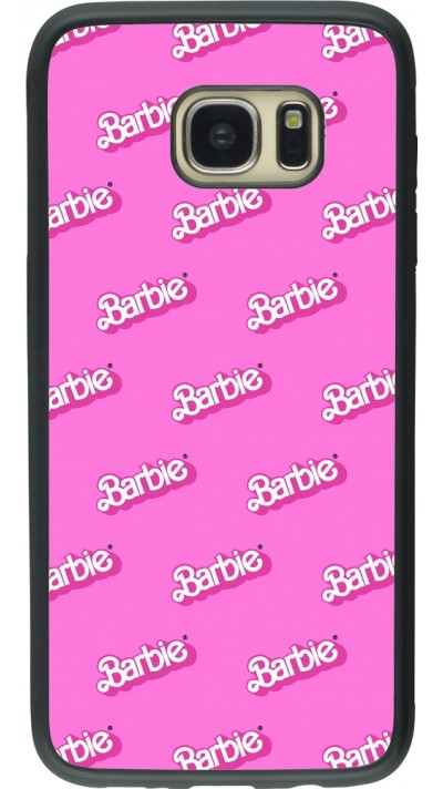 Samsung Galaxy S7 edge Case Hülle - Silikon schwarz Barbie Pattern